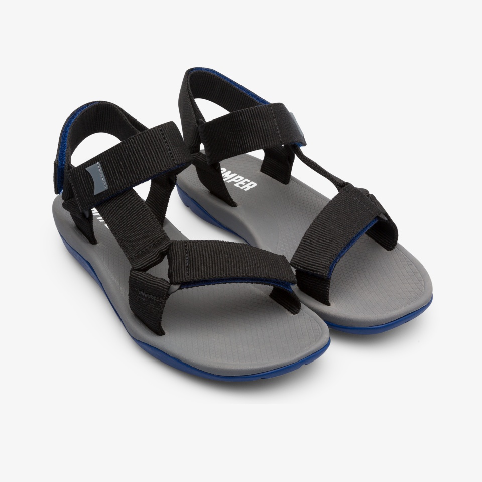 Camper Match Black Grey - Camper Mens Sandals ||4196-RNCDZ||